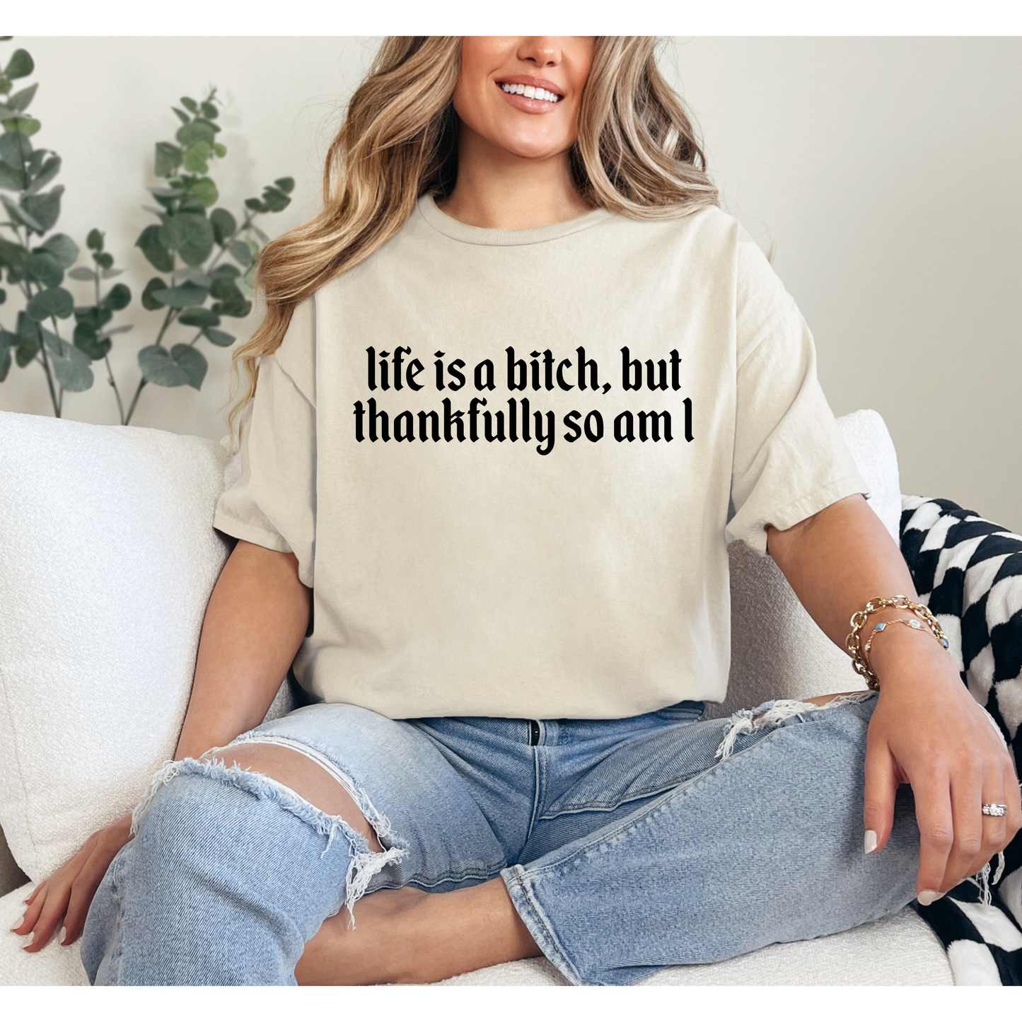 Life Is a Bitch Graphic Tee – Funny & Sassy Statement Shirt