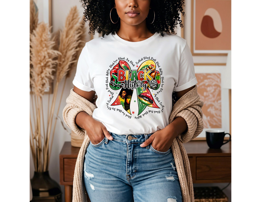 Black History Ribbon Graphic Tee | Black Excellence Empowerment Shirt