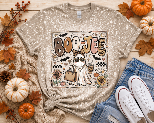 Boo-Jee Ghost Fall Halloween Graphic T-Shirt | Cute Pumpkin Patch Tee
