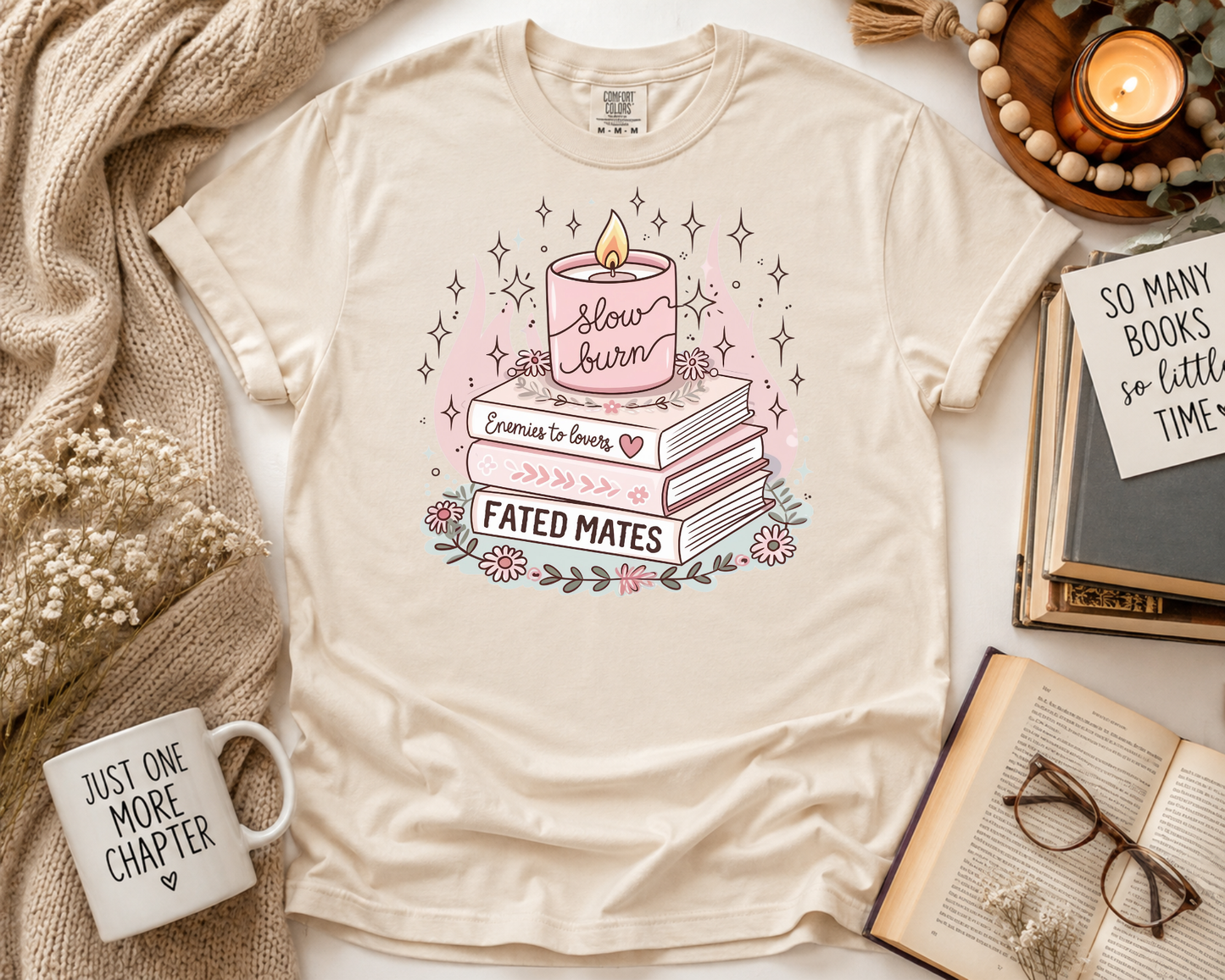 Book Lover Graphic T-Shirt | Cozy Reader Tee | BookTok Shirt | Christmas Reader Gift