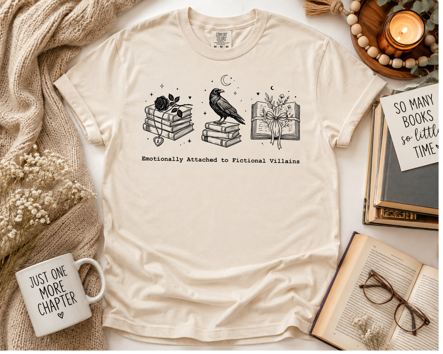 Book Lover Graphic T-Shirt | Cozy Reader Tee | BookTok Shirt | Christmas Reader Gift