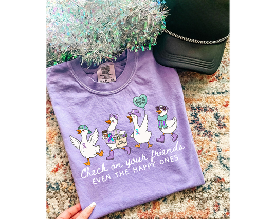 Check on Your Friends Mental Health Awareness T-Shirt