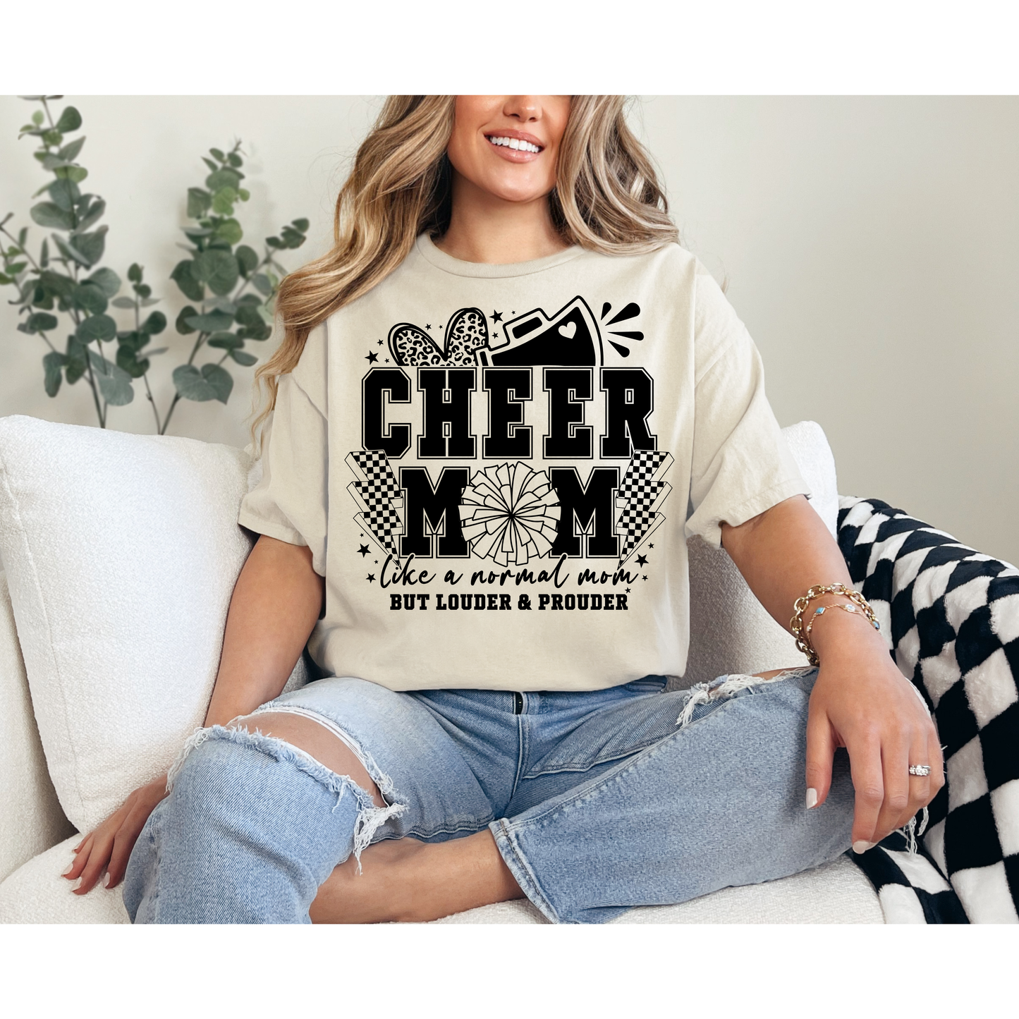 Cheer Mom Shirt – Like a Normal Mom But Louder & Prouder | Cheer Mom Tee