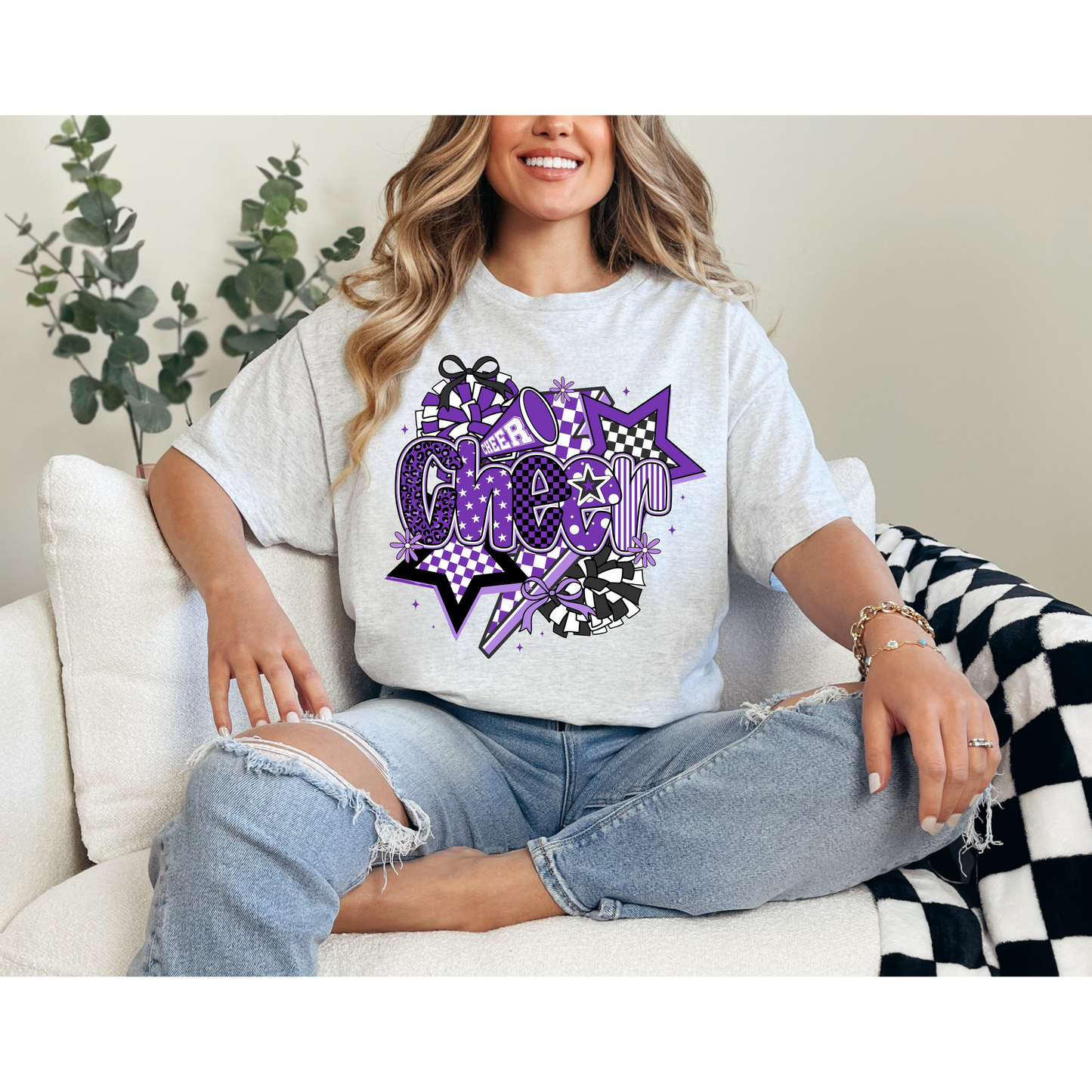 Cheer Mom Graphic Tee | Loud & Proud Cheer Shirt | Game Day Cheer Mom T-Shirt
