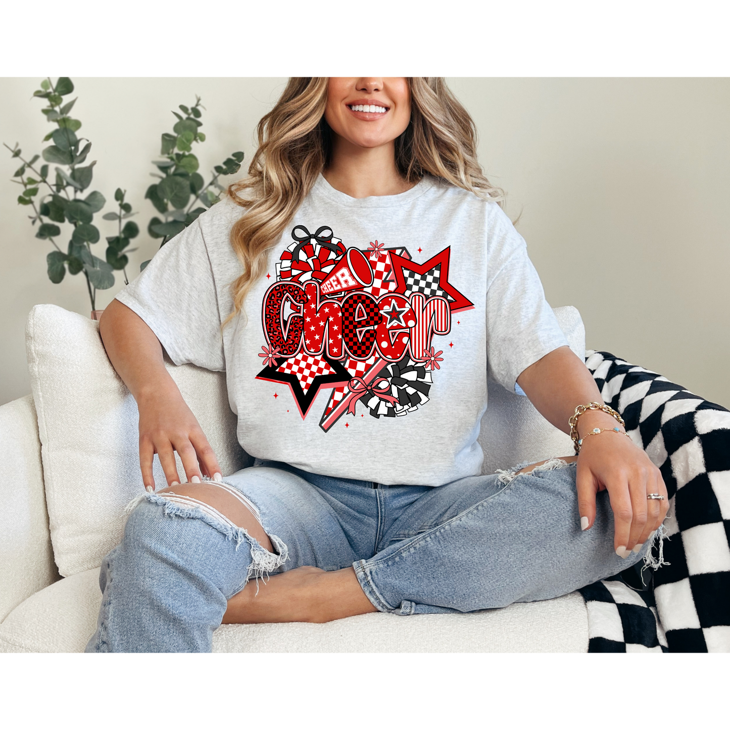 Cheer Mom Graphic Tee | Loud & Proud Cheer Shirt | Game Day Cheer Mom T-Shirt