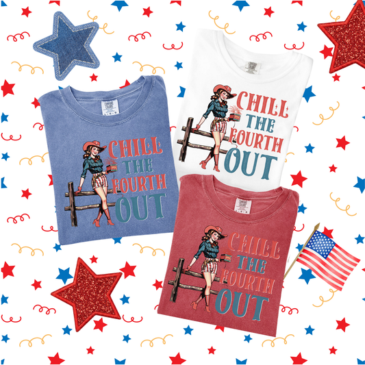 Chill The Fourth Out Patriotic Graphic Tee