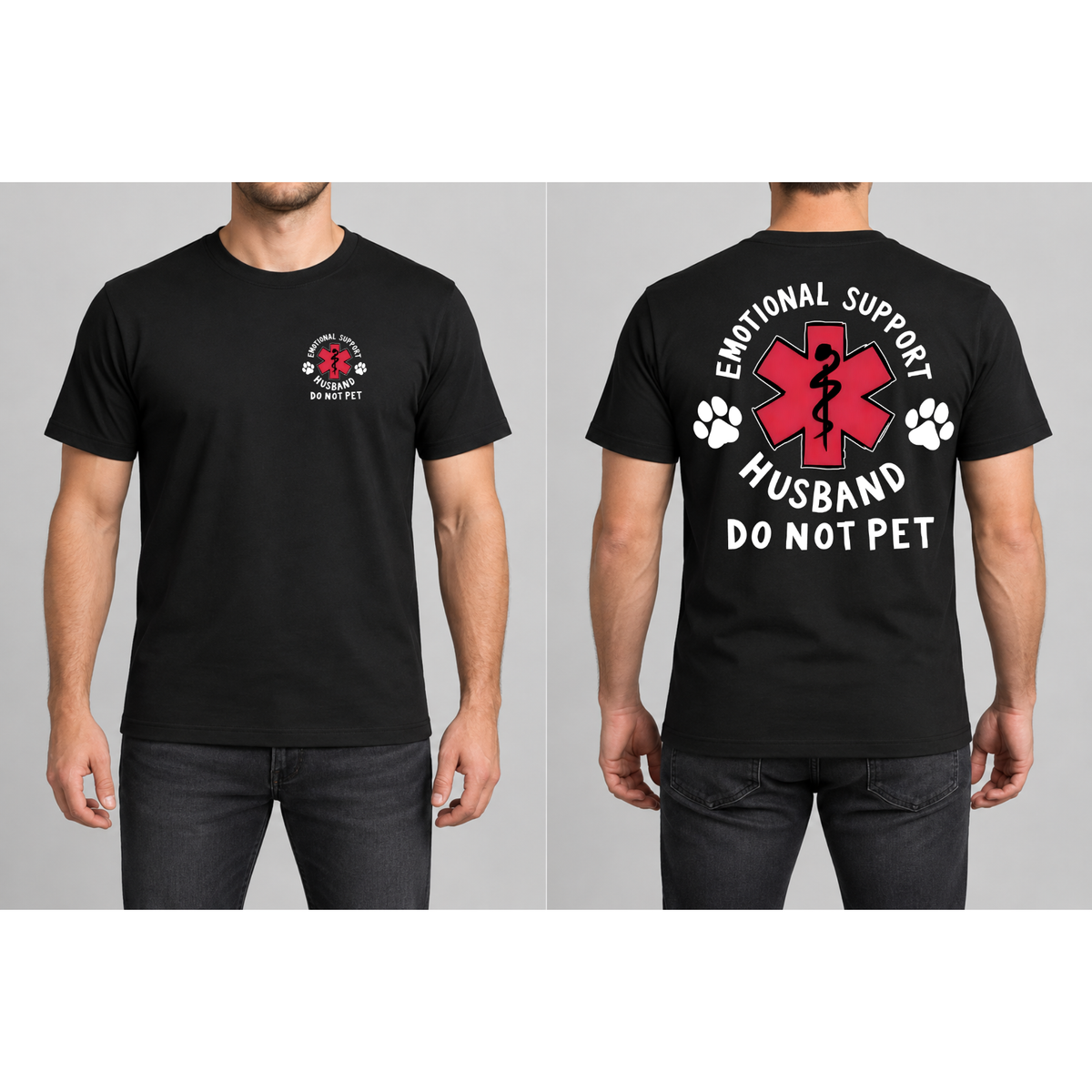 Emotional Support Husband Do Not Pet T-Shirt | Funny Husband Shirt