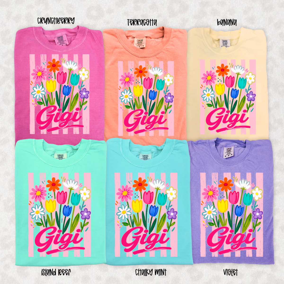 Floral Mama Shirt | Custom Nana Mimi Gigi Tee | Mother’s Day Shirt | Spring Floral Graphic Tee |