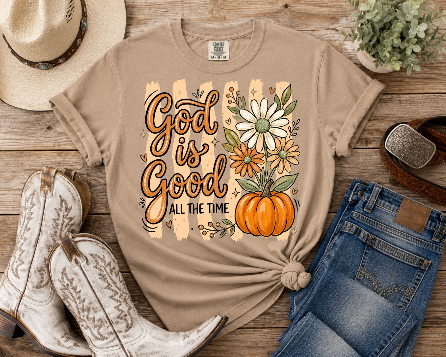 Faith & Fall Christian Graphic Tees | God Is Good + Reason to Praise