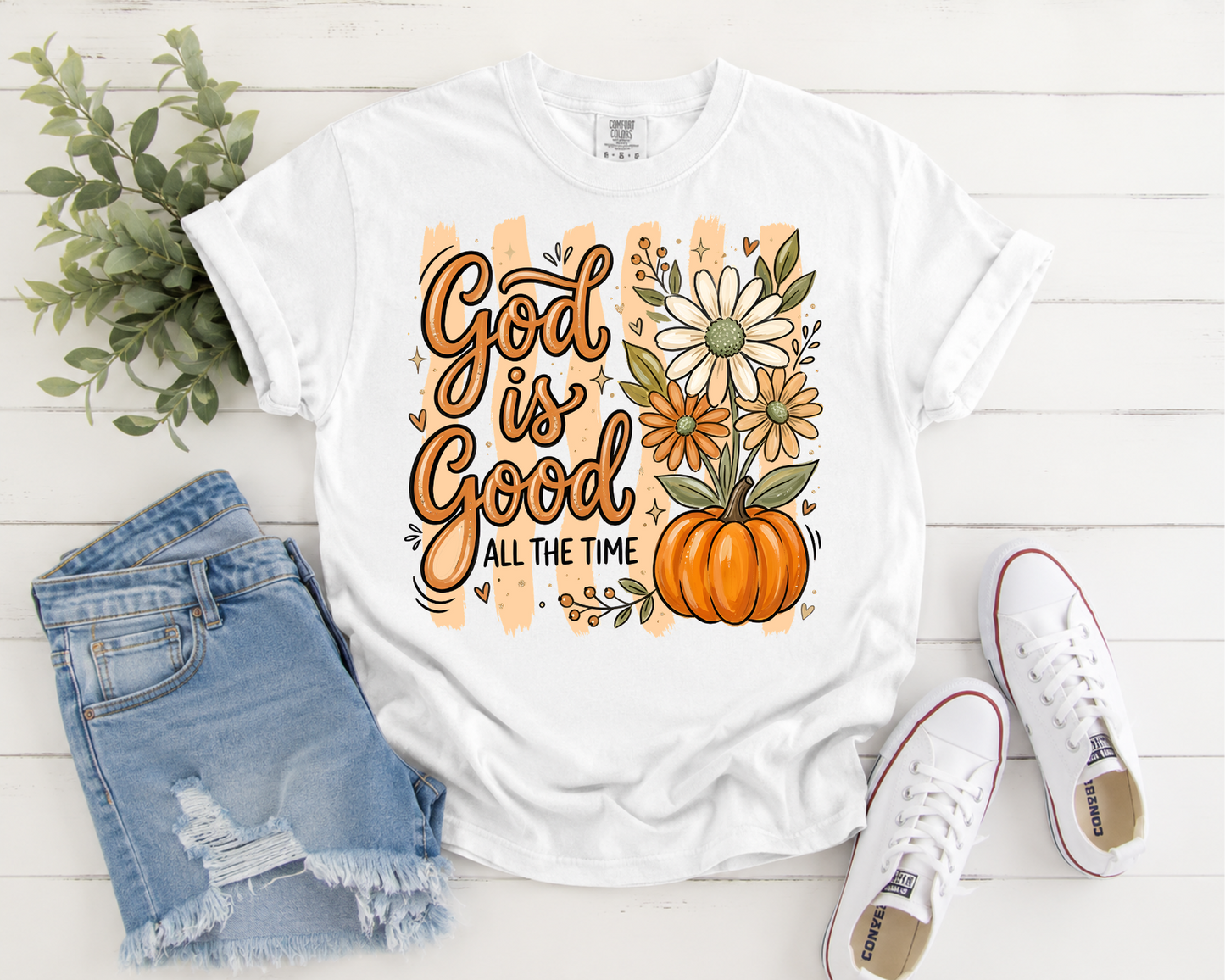 Faith & Fall Christian Graphic Tees | God Is Good + Reason to Praise