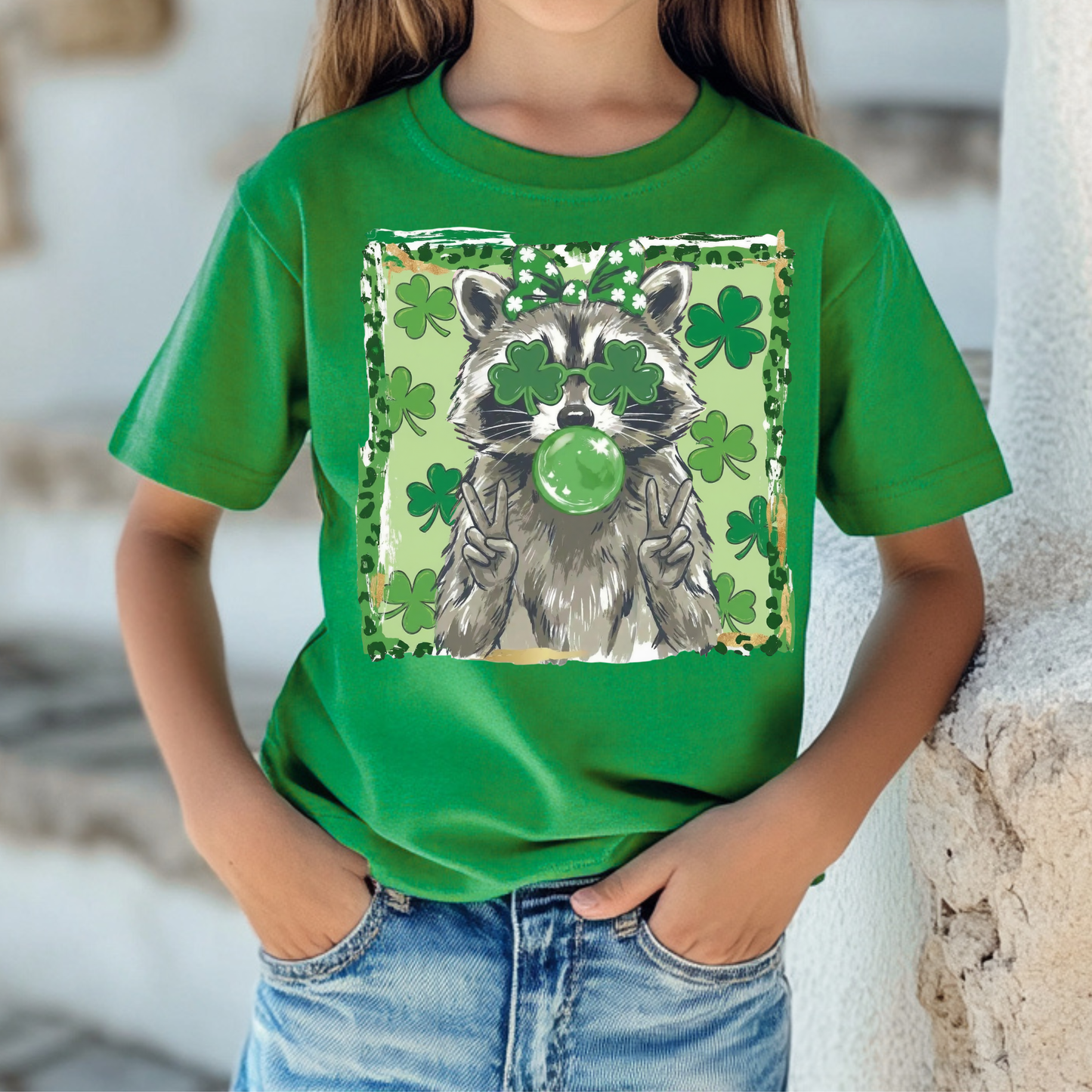 Lucky Raccoon St. Patrick’s Day Tee – Adult & Youth