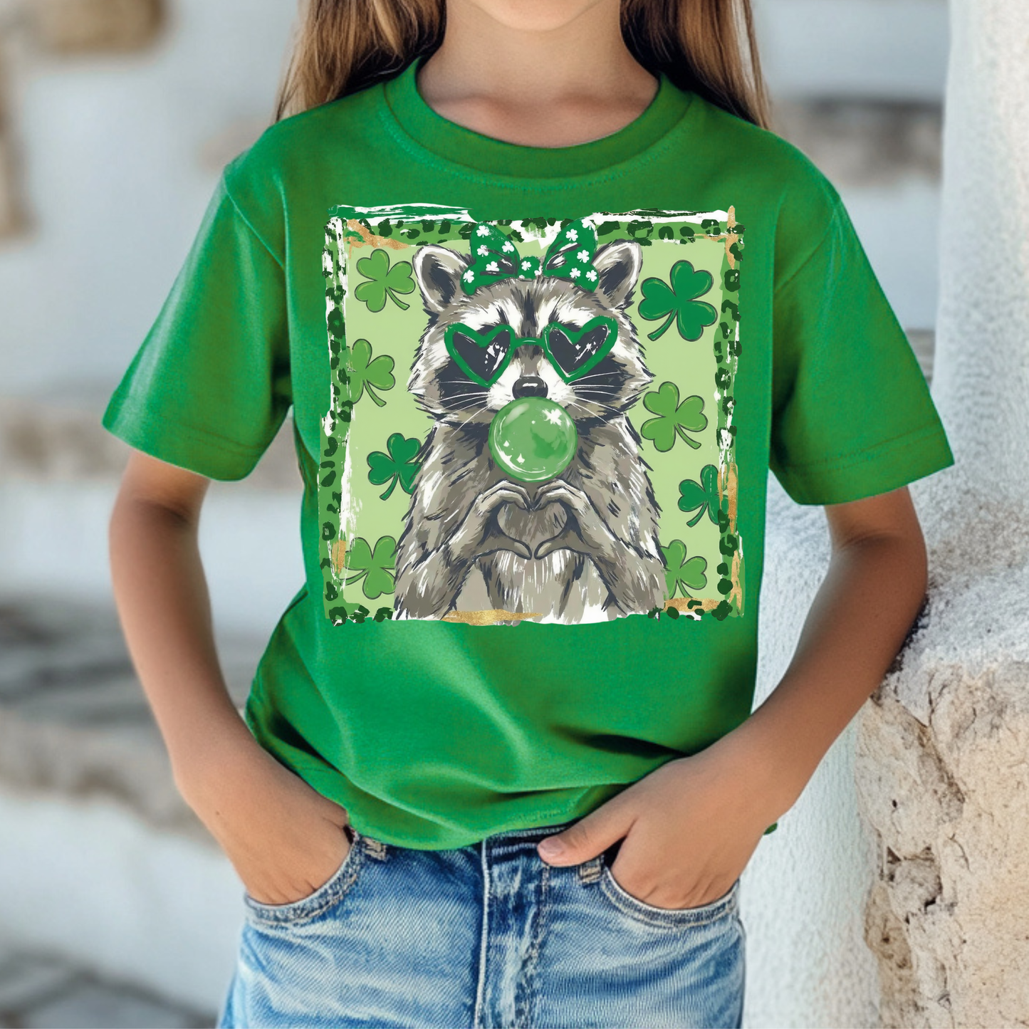 Lucky Raccoon St. Patrick’s Day Tee – Adult & Youth