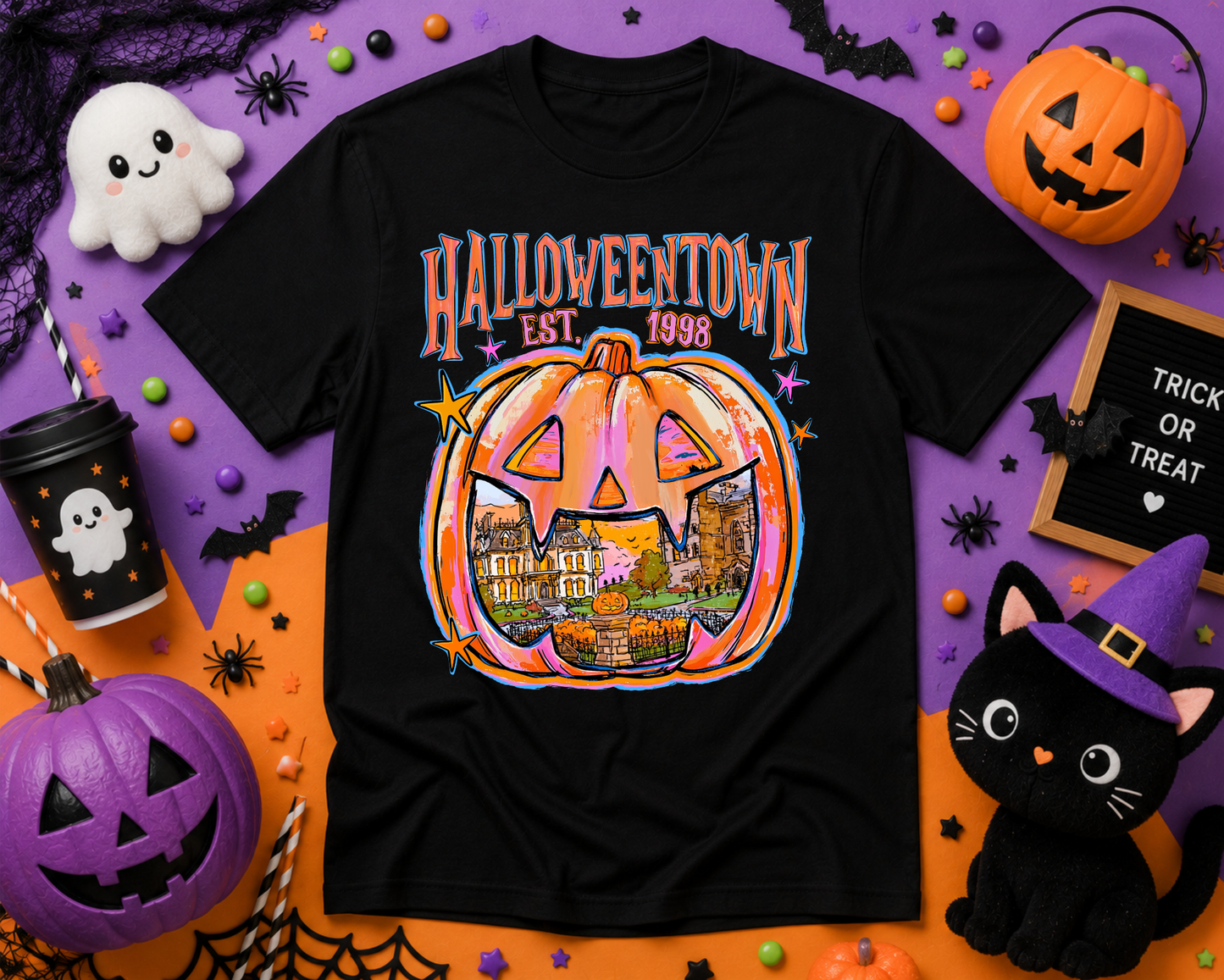 Halloweentown Halloween Graphic Tee – Vintage Spooky Fall T-Shirt