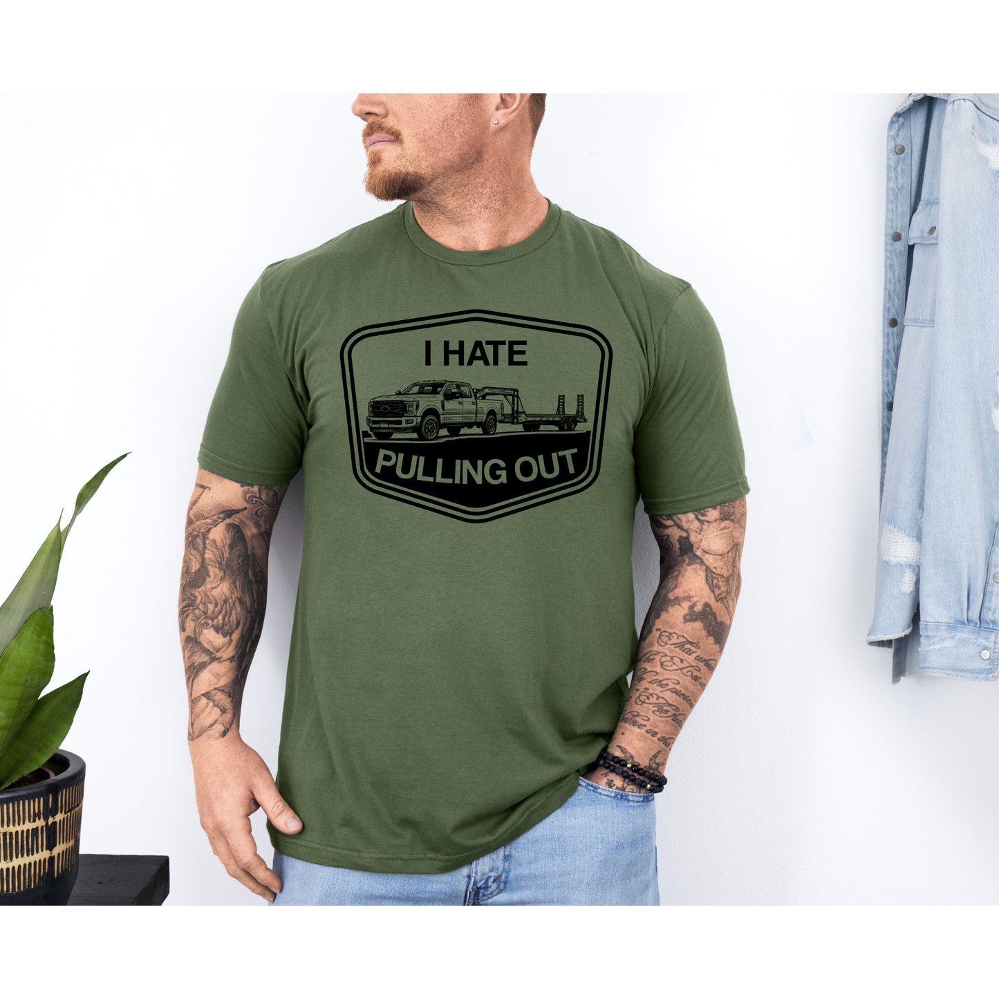 I Hate Pulling Out Truck & Trailer Shirt | Funny Truck Driver Tee | F350 Hauling Graphic Shirt