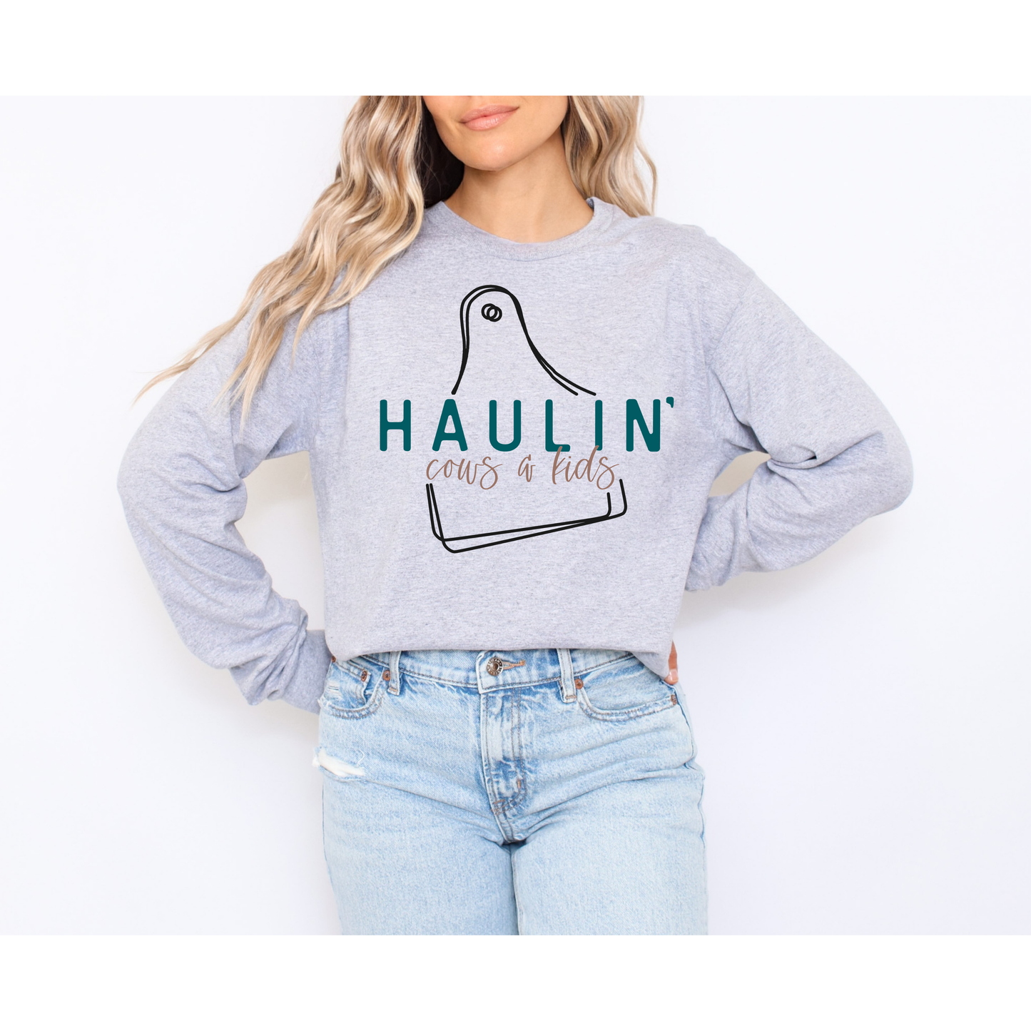 Haulin’ Cows & Kids Tee | Farm Mom Graphic Shirt | Country Life Boutique T-Shirt