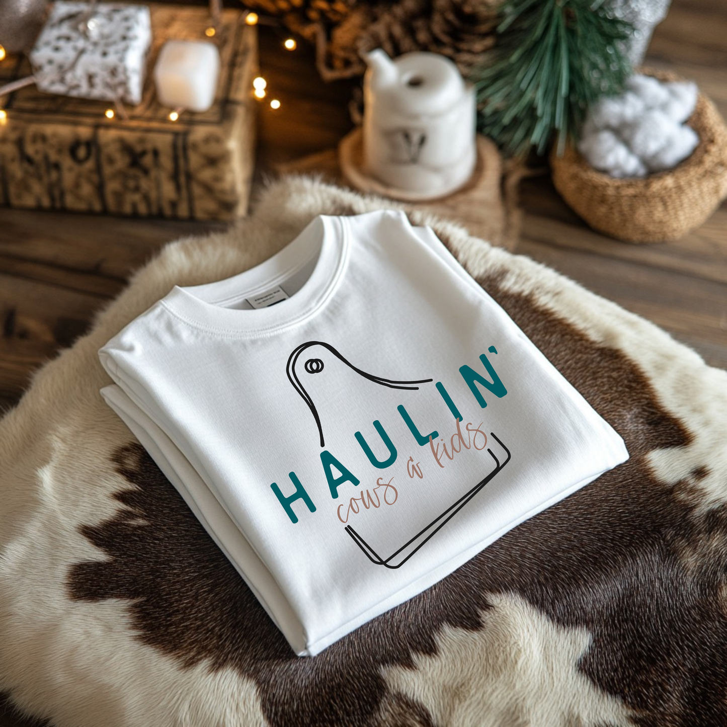 Haulin’ Cows & Kids Tee | Farm Mom Graphic Shirt | Country Life Boutique T-Shirt