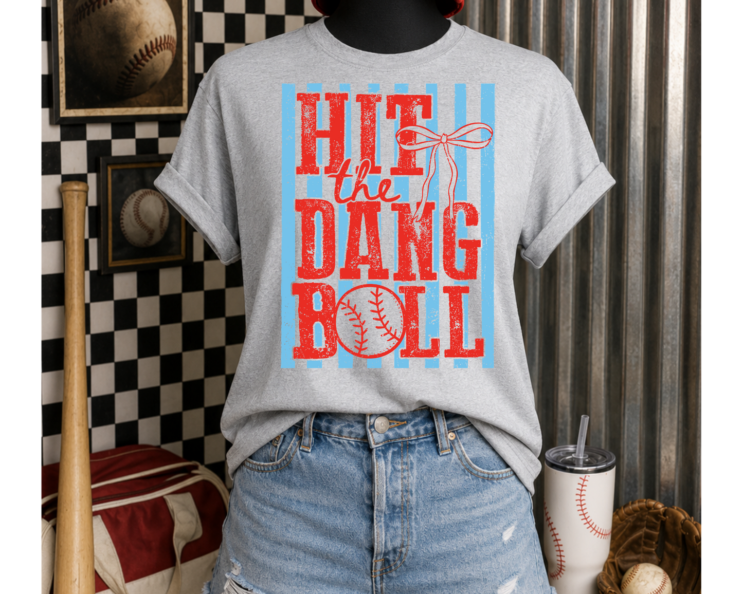 Hit That Dang Ball Baseball Mom Shirt | Funny Baseball Tee | Game Day Shirt | Sports Mom Tee | Cute Boutique Tee