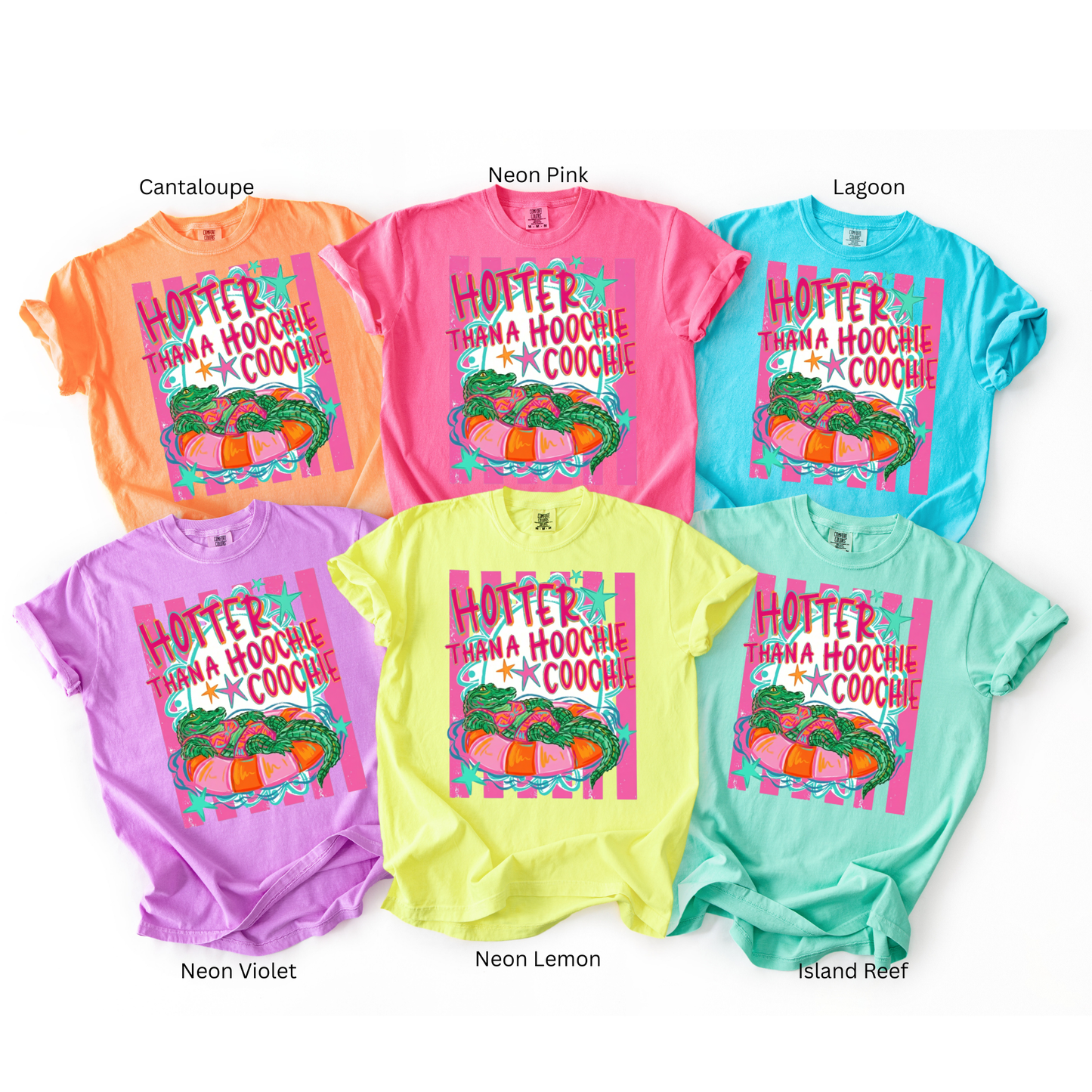 Hotter Than A Hoochie Coochie Shirt, Funny Alligator Tee, Comfort Colors Graphic Tee, Southern Summer Shirt, Florida Tee