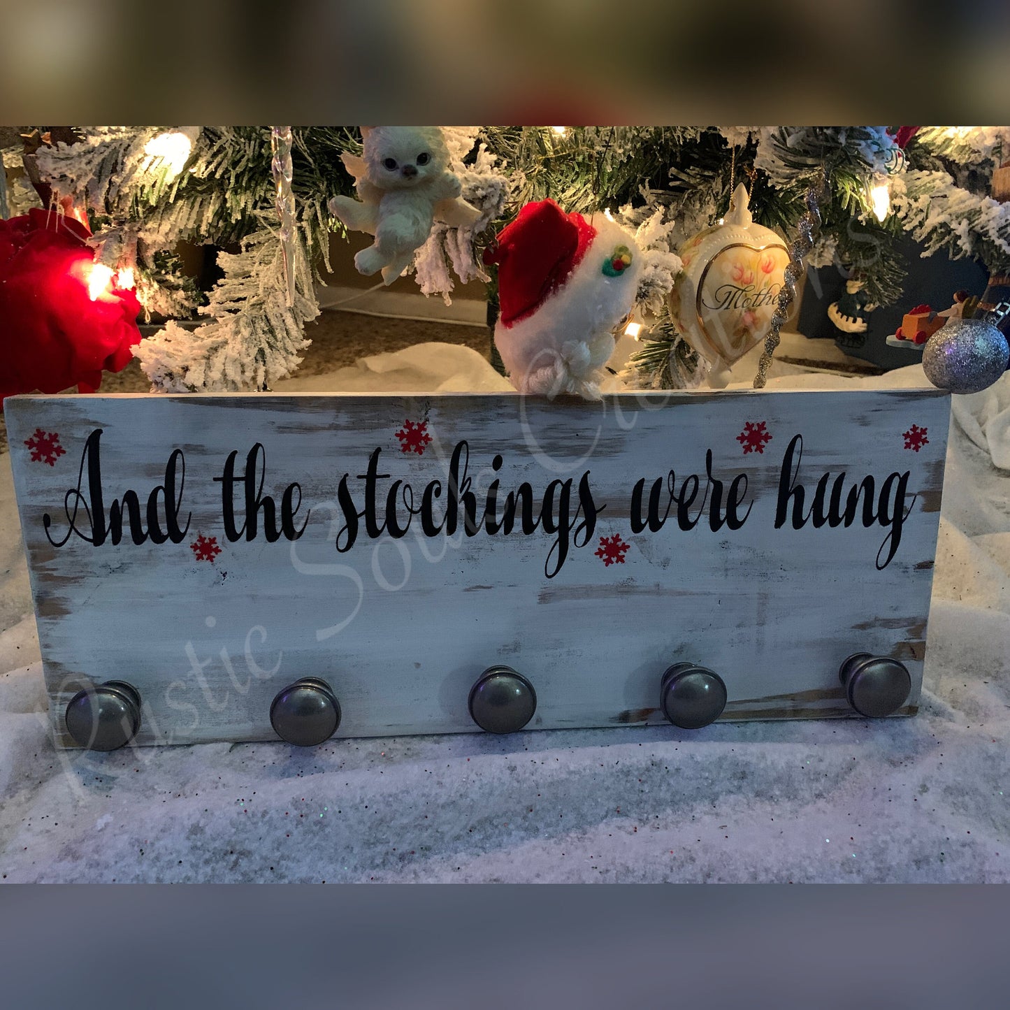 Christmas Stocking Holder || Reindeer Stocking Holder || Rudolph Stocking Sign || Read Description Please