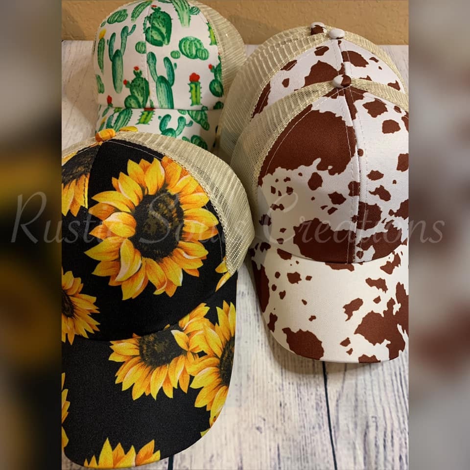 Women’s Cross Cross Hats | Ponytail Hats | Women’s Distressed Trucker Hats | Country Style Hats