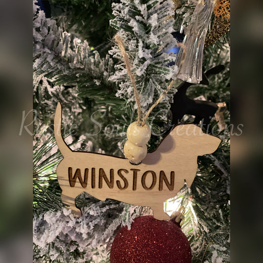 Dog Ornament. Dog Christmas Ornament.
