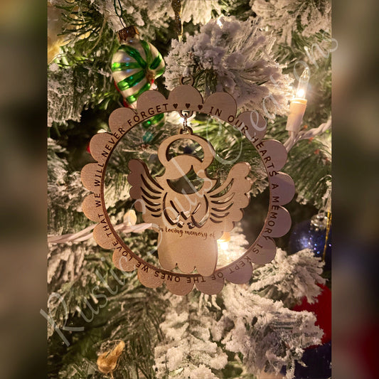 Memorial Angel Ornament. Christmas Ornament. Angel Ornament.