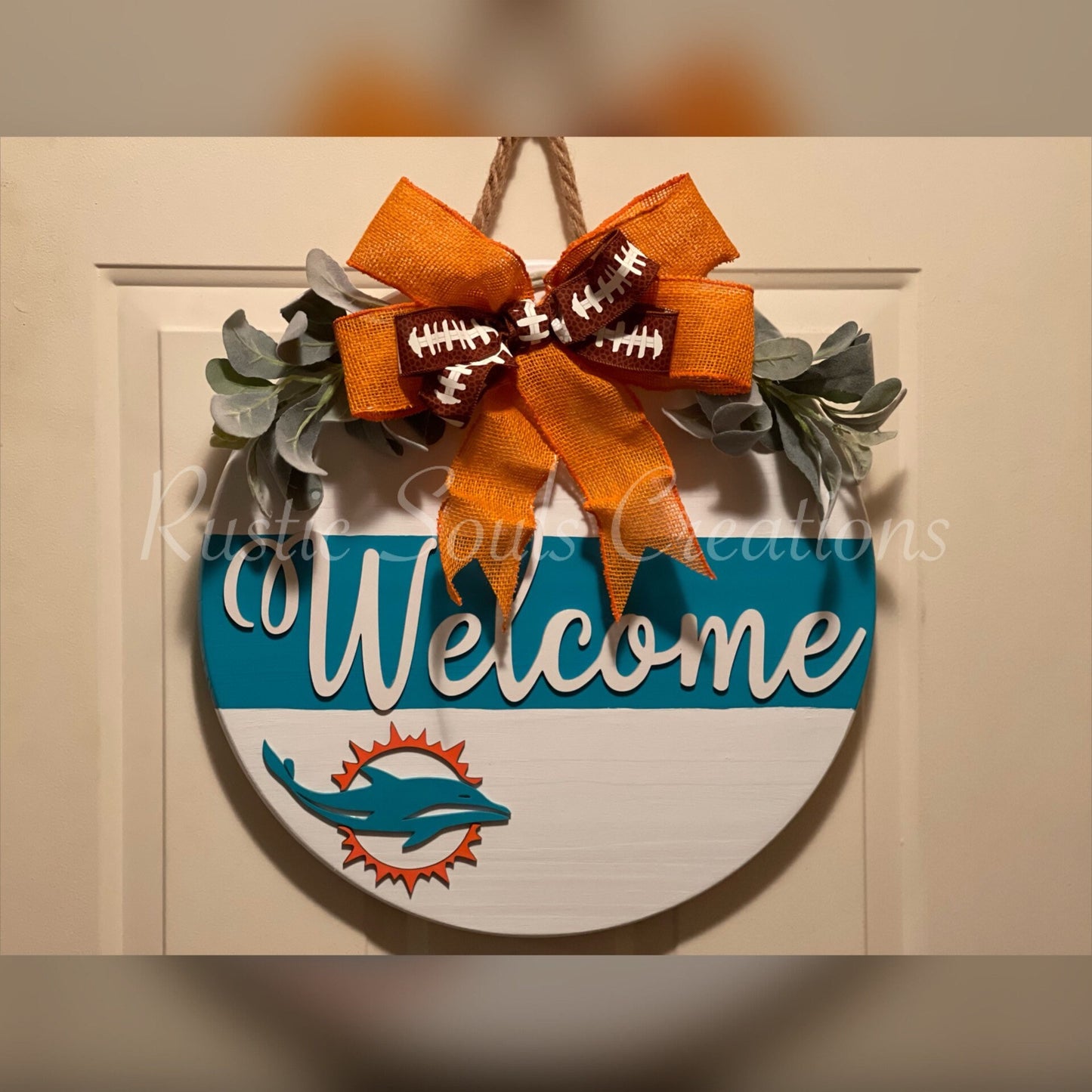 Football Welcome Door Hanger | Welcome Door Sign | Sports Fan Door Sign| Man Cave Décor
