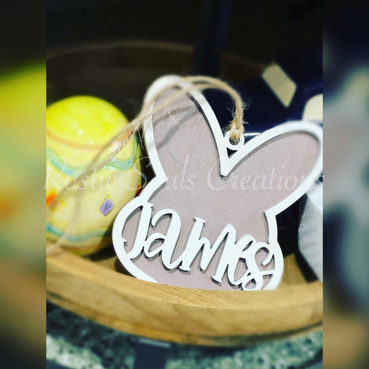 Easter Basket Bunny Name Tags | Easter Basket Tags | Names Tags | Bunny Head Easter Basket Tag