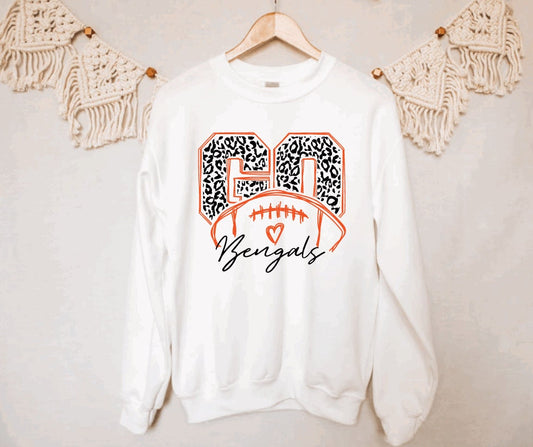Football Shirt | GO TEAM | Cheetah Football Sweater | Go Custom Cheetah Football | Go Team Mascot School | Sublimation Shirts