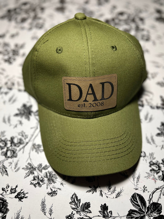Father’s Day Hats | Dad Est Hats | Custom Patch Hat | Papa Est Hat