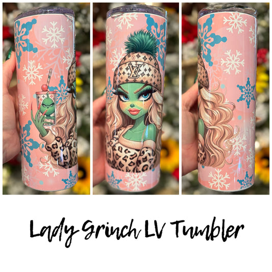 Grinchy Lady Tumbler | Inspired Tumblers | Green Lady Tumbler | Custom Tumblers | 20oz Tumblers