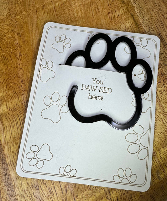 Paw Print Bookmarks | Custom Bookmarks | Dog Lover