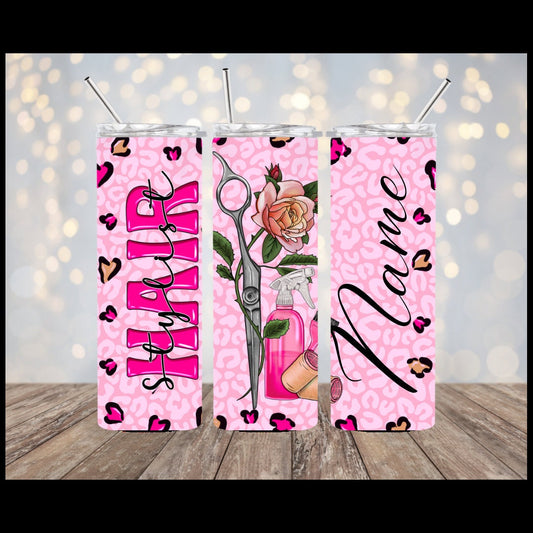 Cosmetologist Tumblers | Hair Stylist Tumblers | 20oz Straight Tumblers | Gift for Her | Cosmetology