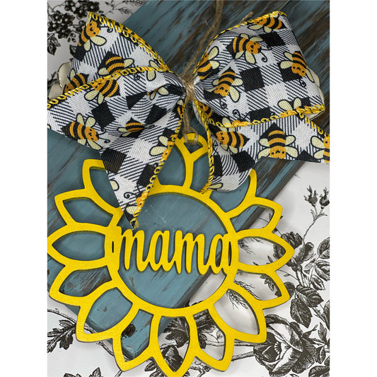 Mama Car Charm |  Sunflower Car Charm | Car Accessories | Perfect Gift