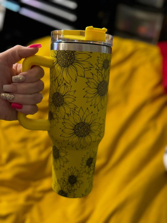 Sunflower Tumbler | 40oz Tumblers | Christmas Tumblers | Perfect Gift | Cow Tumblers