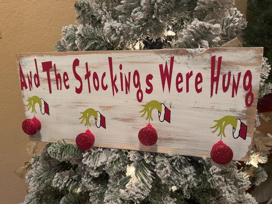 And The Stockings Were Hung | Christmas Stocking Holder | Family Stocking Holder || Read Description Please