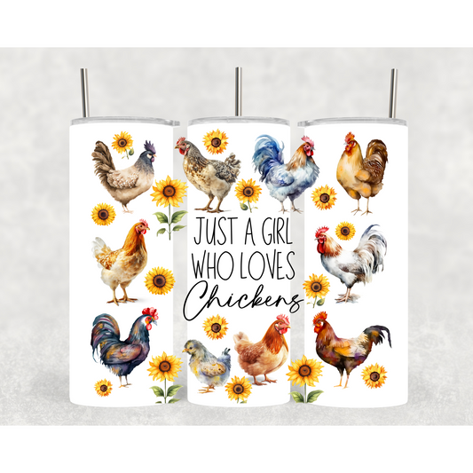 Just A Girl Who Loves | Cute Tumblers | 20oz Tumblers