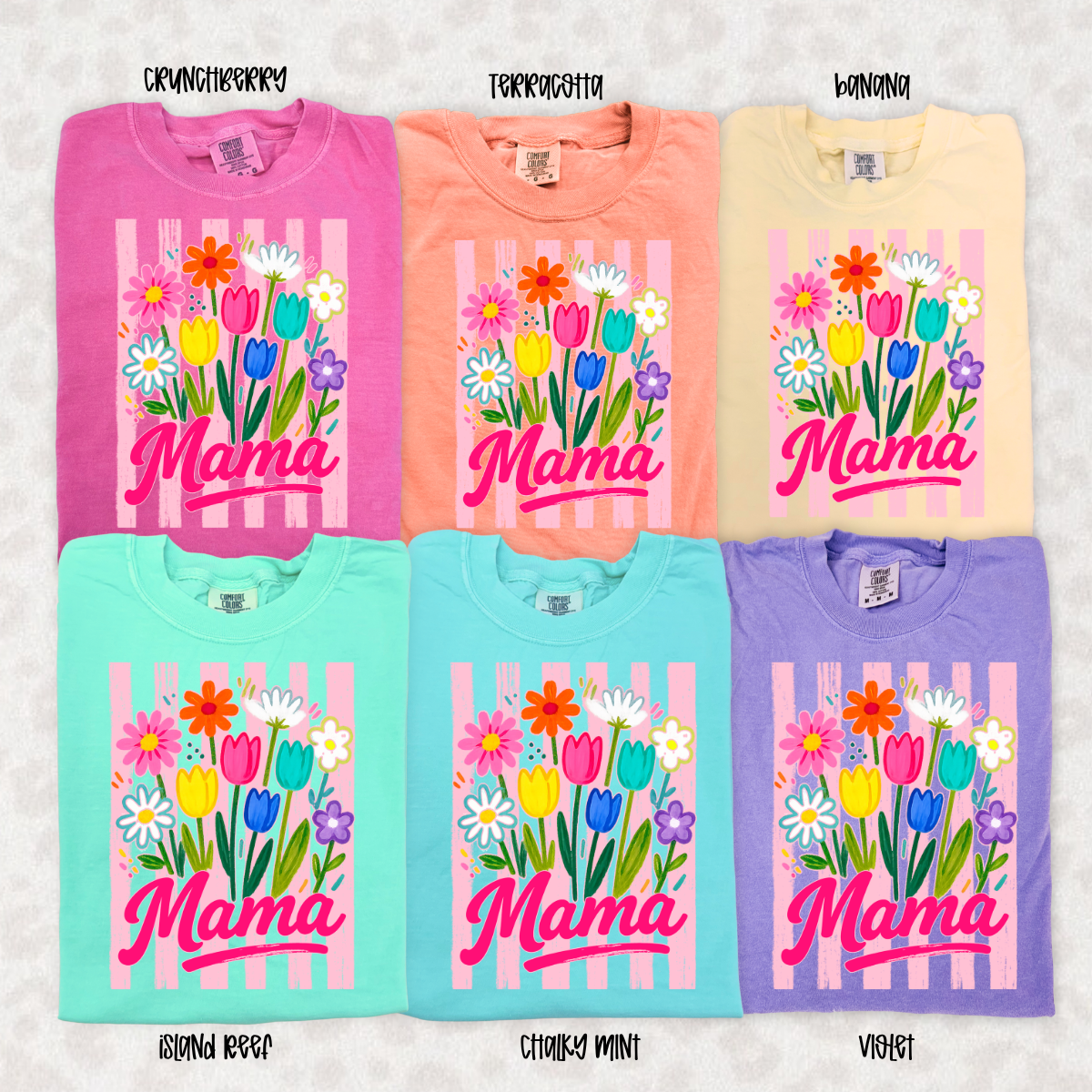 Floral Mama Shirt | Custom Nana Mimi Gigi Tee | Mother’s Day Shirt | Spring Floral Graphic Tee |