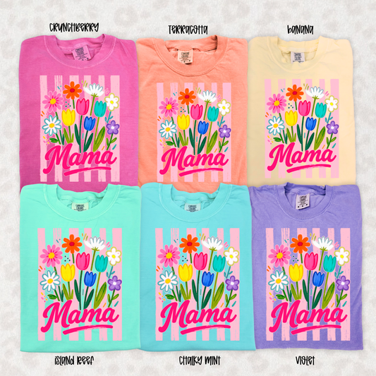 Floral Mama Shirt | Custom Nana Mimi Gigi Tee | Mother’s Day Shirt | Spring Floral Graphic Tee |