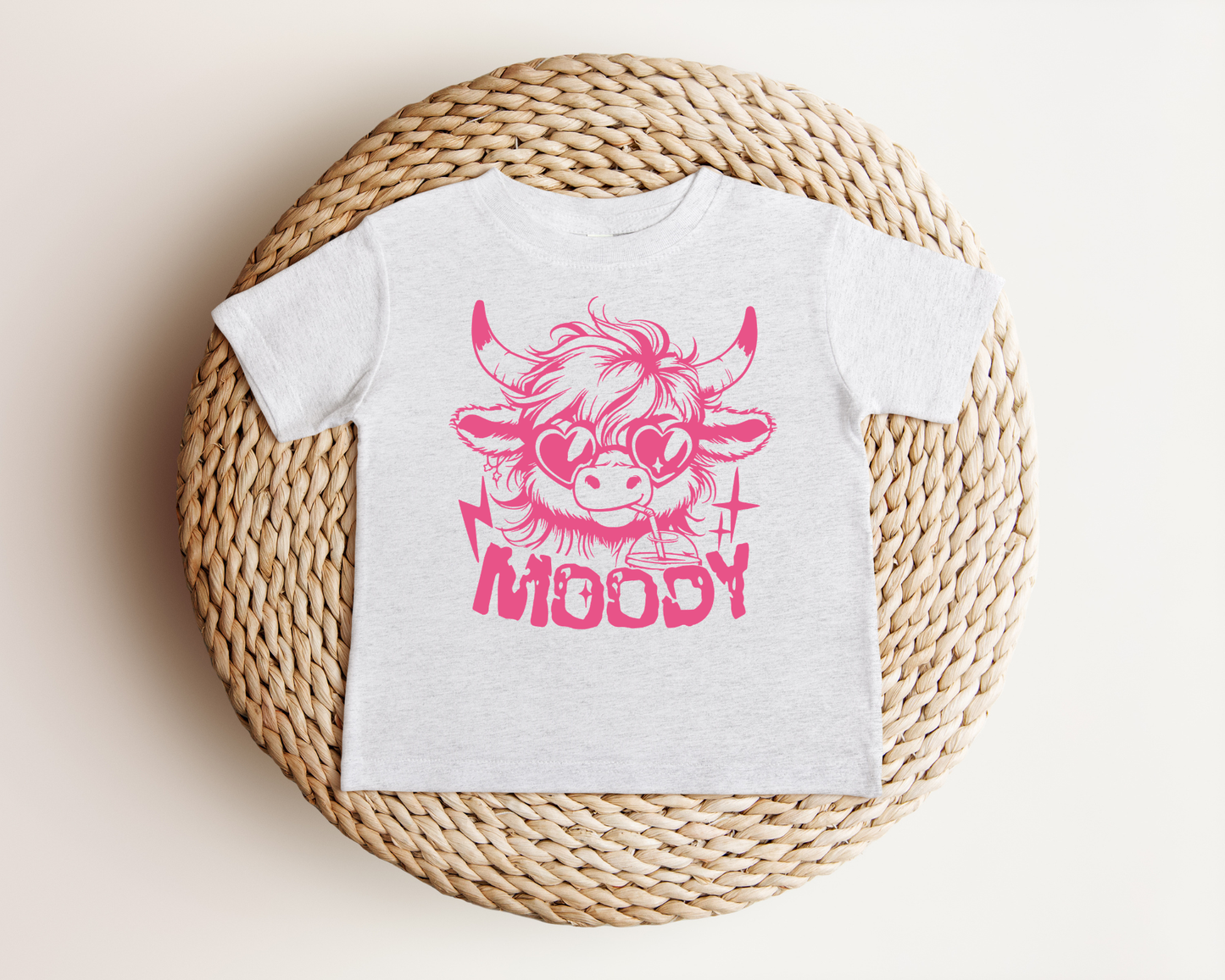 Moody Highland Cow Youth Graphic Tee