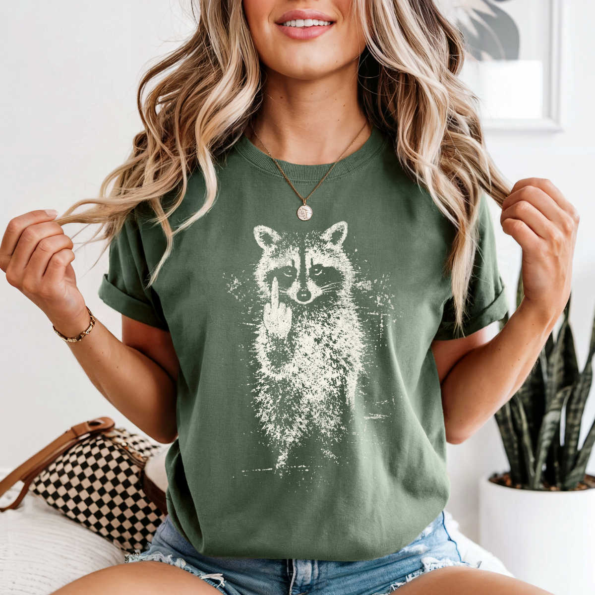 Raccoon Attitude Graphic Tee – Funny Sarcastic Shirt