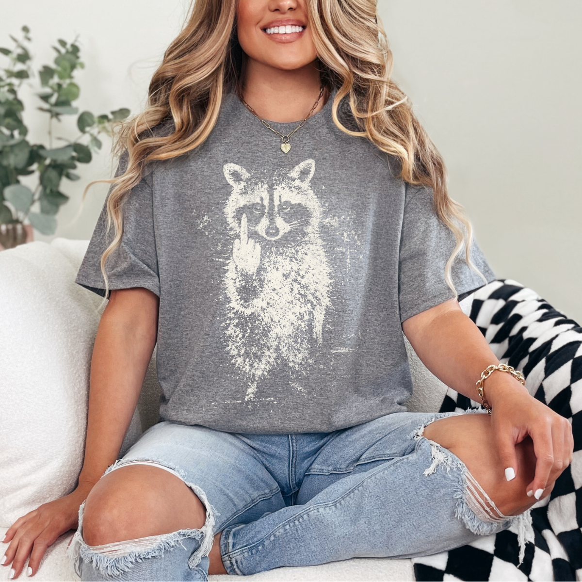Raccoon Attitude Graphic Tee – Funny Sarcastic Shirt