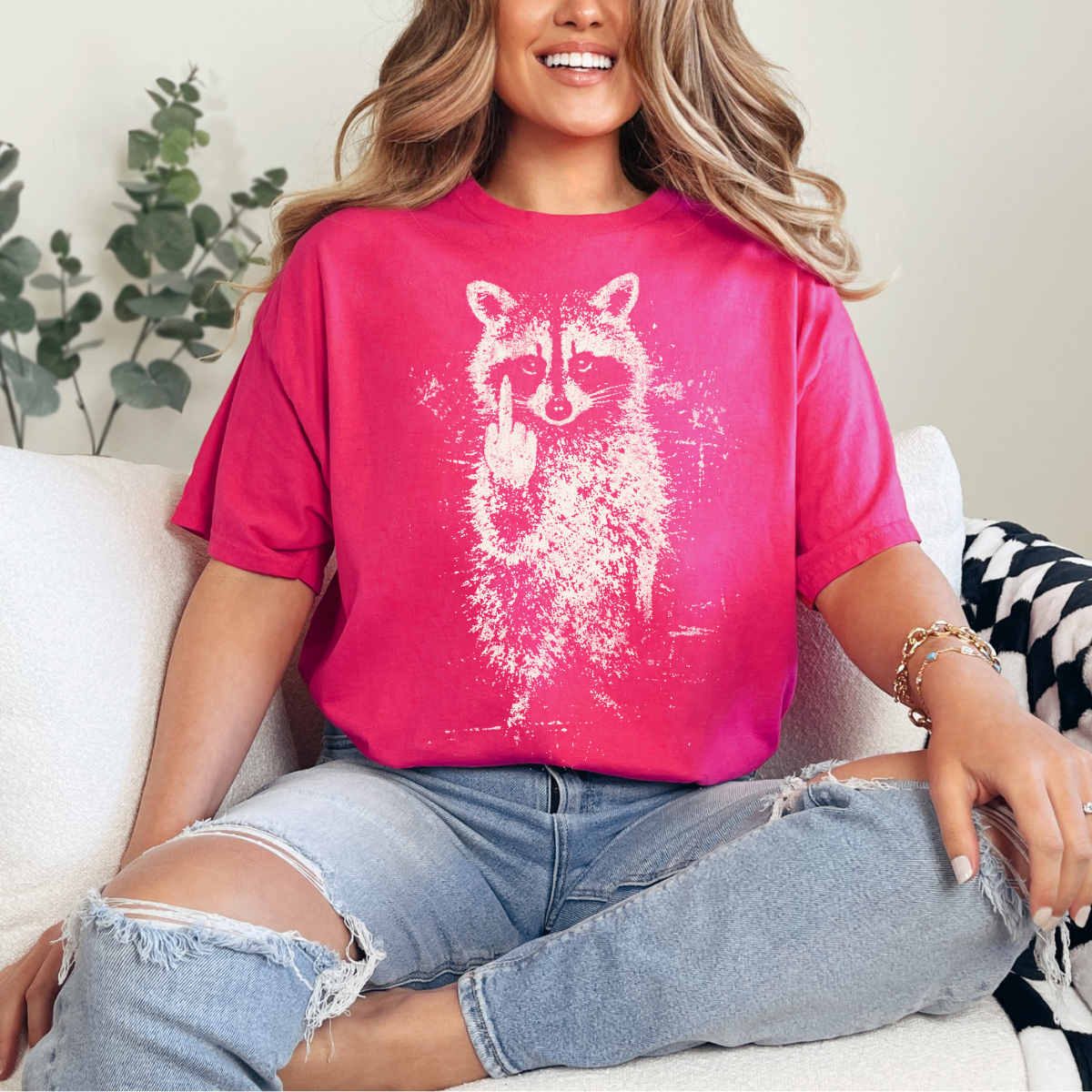 Raccoon Attitude Graphic Tee – Funny Sarcastic Shirt