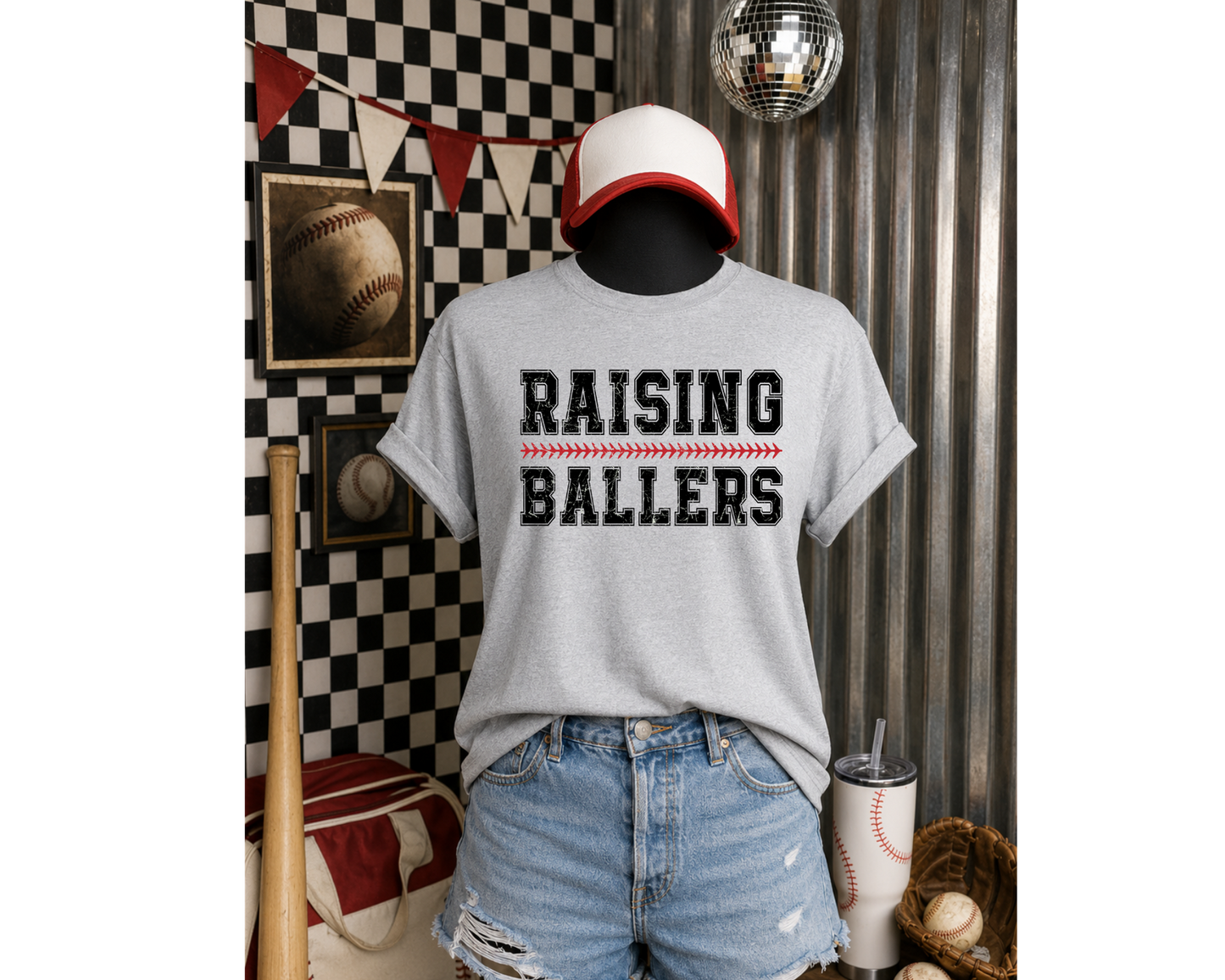 Baseball Mom Graphic T-Shirt | Baseball Mama Ballpark Tee