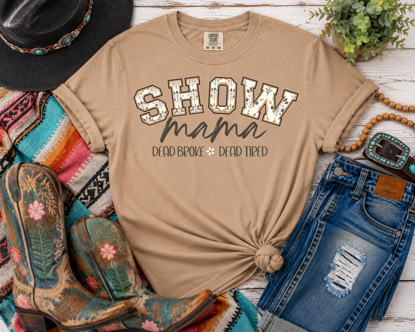 Show Mom & Show Mama Livestock Graphic Tee | Pig Show Mom Western Shirt