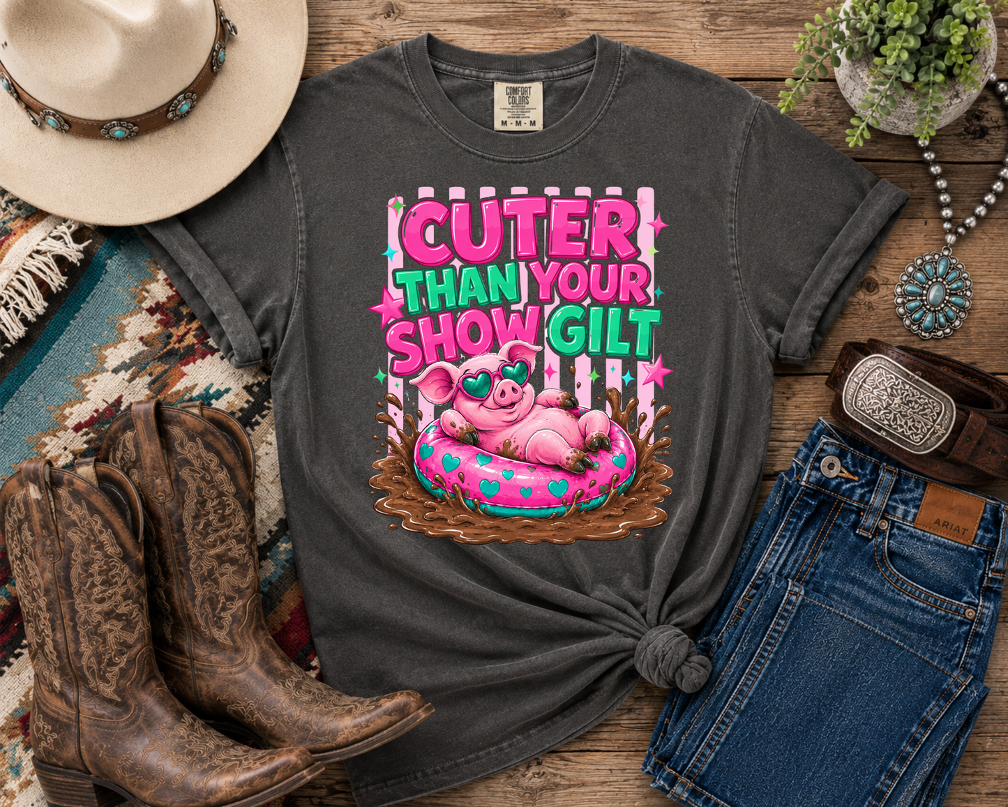 Livin' That Show Life Collection | Funny Livestock Show Shirts | Goat, Sheep, Pig & Cattle Fair Tees