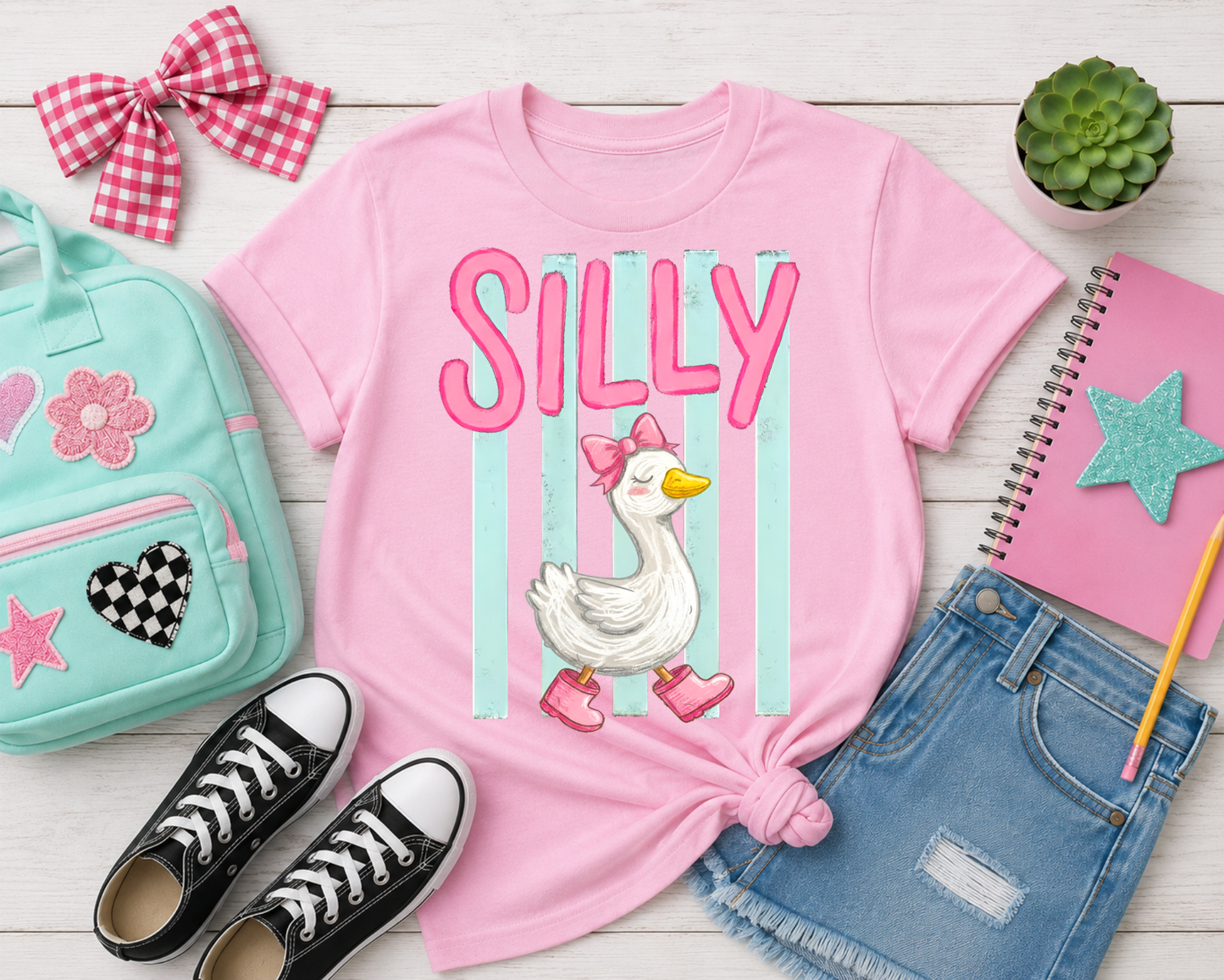 Silly Goose T-Shirt | Youth & Adult Graphic Tee | Cute Goose Shirt | Back to School Shirt | Mommy & Me Matching Tee