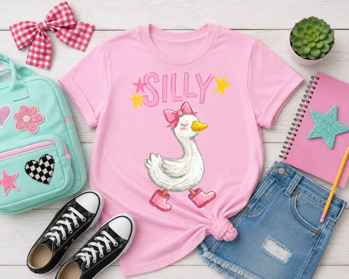 Silly Goose T-Shirt | Youth & Adult Graphic Tee | Cute Goose Shirt | Back to School Shirt | Mommy & Me Matching Tee