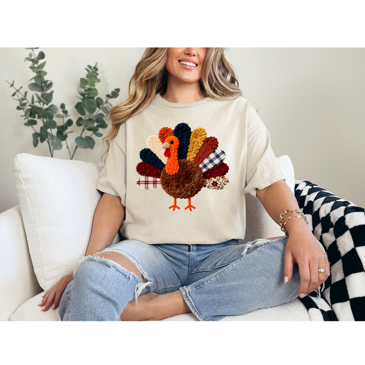 Little Turkey Faux Yarn Tee